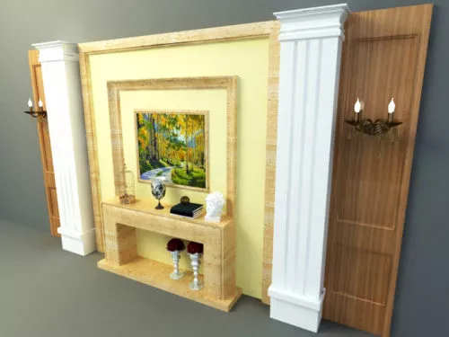 Room Wall Panel European Style 3d model Room Wall Panel European Style 3d model