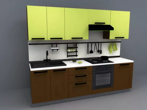 Modern Kitchen Cabinet Set V1 3d model Modern Kitchen Cabinet Set V1 3d model