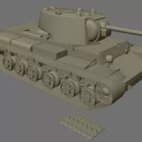 Soviet Tank Kv 1 Ww2 3d model