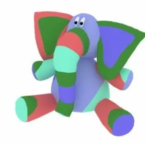 Elephant Kid Stuffed Toy 3d model