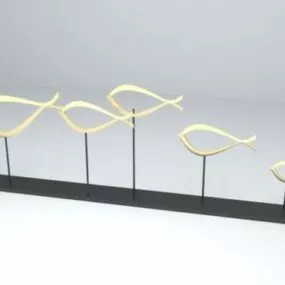 Art Fish Shaped Decoration 3d model