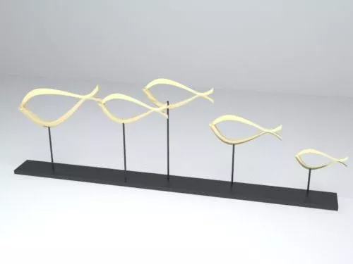 Art Fish Shaped Decoration 3d model Art Fish Shaped Decoration 3d model