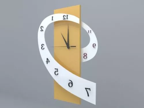 Circle Table Clock With Stand 3d model