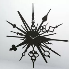 Clock Star Shaped 3d model