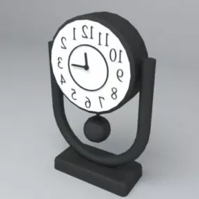Antique Round Clock 3d model