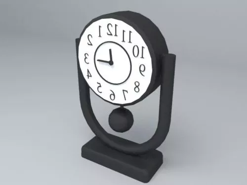 Retro Wall Clock Round Shape 3d model