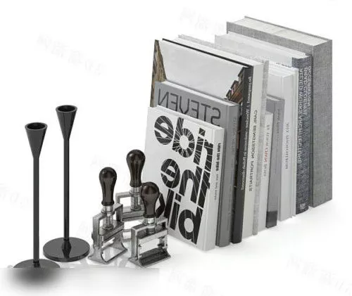Books Stack, Art Labels 3d model