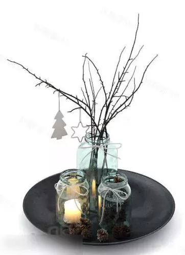 Vase Roses 3d model