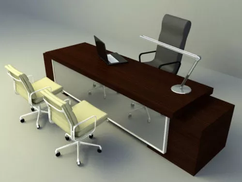 Office Simple Working Table 3d model Office Simple Working Table 3d model