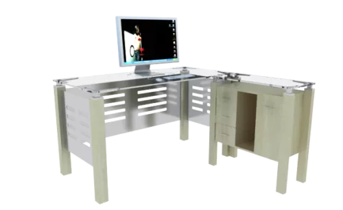 Office Table With Computer 3d model Office Table With Computer 3d model