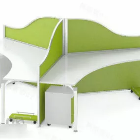 Office Corner Work Table 3d model