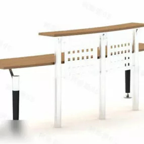 Office Reception Table Furniture 3d model