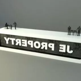 Modern Reception Company Design 3d model