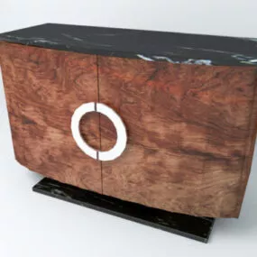 Low Nightstand Cabinet 3d model