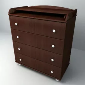 Mdf Low Cabinet 3d model