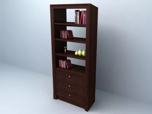 Book Stack Colorful Label 3d model