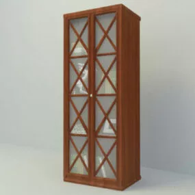 Bookcase Wood Material 3d model