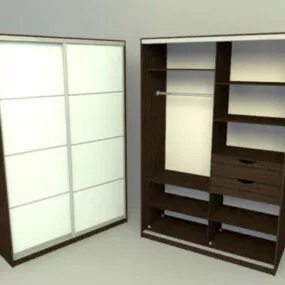 Bedroom Cloth Wardrobe 3d model