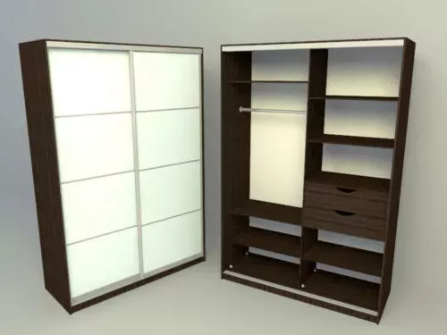 Modern Sliding Door Wardrobe 3d model