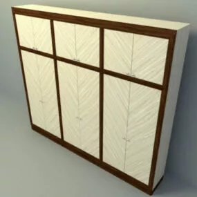 Bedroom White Wardrobe 3d model