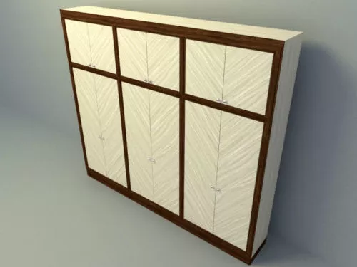 Chinese Wood Wardrobe Shelf 3d model