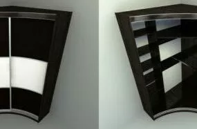 Furniture Wardrobe Black 3d model