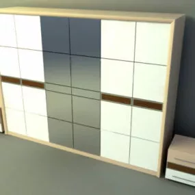 Bedroom Clothes Wardrobe 3d model