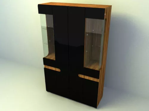 Display Glass Cabinet 3d model Display Glass Cabinet 3d model