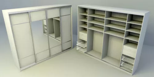 Wardrobe Colorful Door 3d model