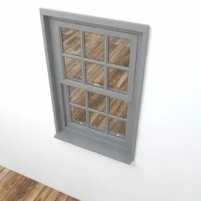 Home Grey Frame Window 3d model