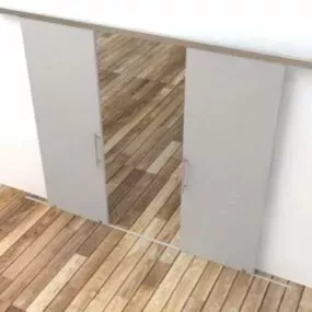 Slide Solid Door 3d model
