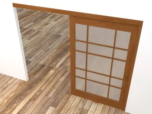 Medieval Window Carved Frame 3d model
