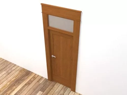 Home Door With Glass Windows 3d model Home Door With Glass Windows 3d model