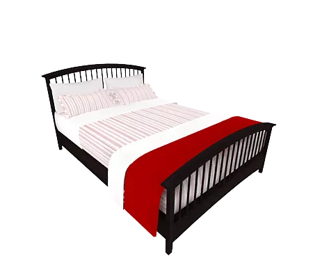 Wooden Bed V1 3d model Wooden Bed V1 3d model