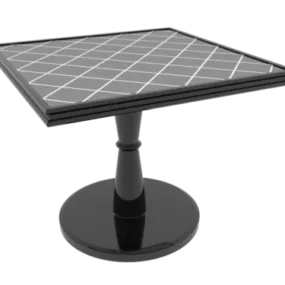 Black Coffee Table One Leg 3d model