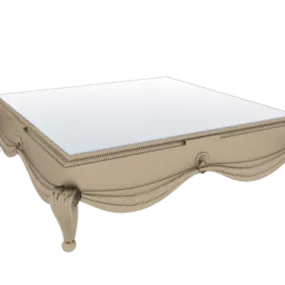 Antique Square Coffee Table 3d model