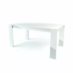 Coffee Table White Wood 3d model