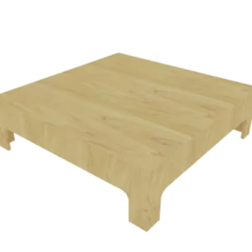 Low Coffee Table Wooden 3d model