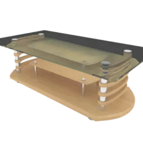 Multi Layers Glass Coffee Table 3d model