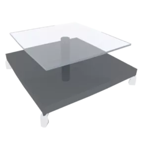 Square Glass Coffee Table Modernism 3d model