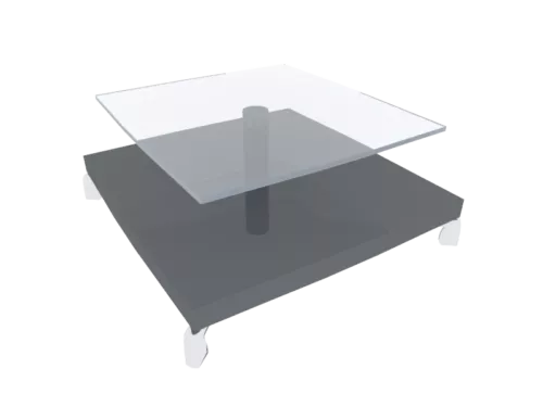Square Glass Coffee Table Modernism 3d model Square Glass Coffee Table Modernism 3d model