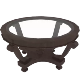 Round Shaped Coffee Table Wooden 3d model