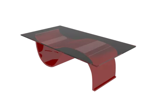 Glass Coffee Table Curved Leg 3d model Glass Coffee Table Curved Leg 3d model
