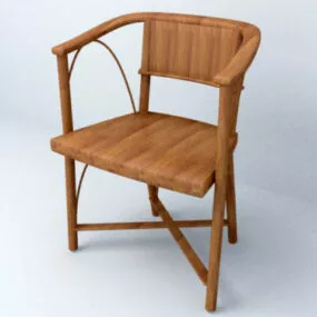 Wood Chair Simple 3d model