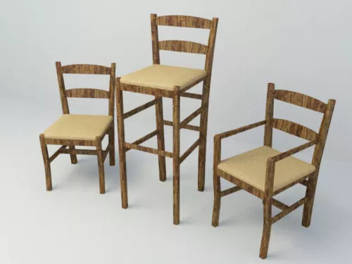 Chair Set 3d model Chair Set 3d model