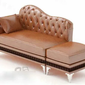 Sofa Lounge Da Nâu V1 mẫu 3d