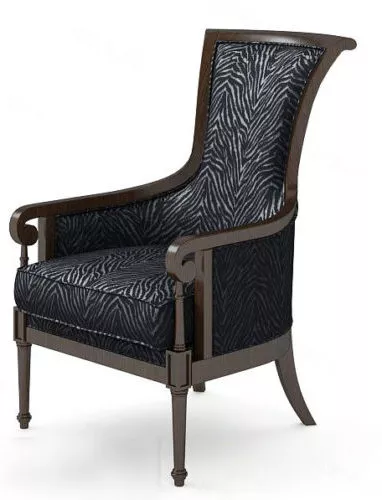 Vintage Black Leather Sofa Chair 3d model Vintage Black Leather Sofa Chair 3d model