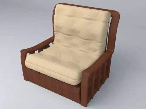 Wood Frame Sofa Chair Upholstery 3d model Wood Frame Sofa Chair Upholstery 3d model