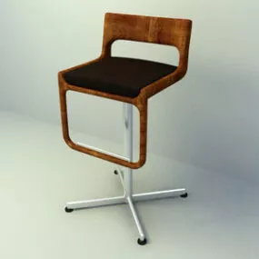 Modern Pub Chair One Leg 3d model