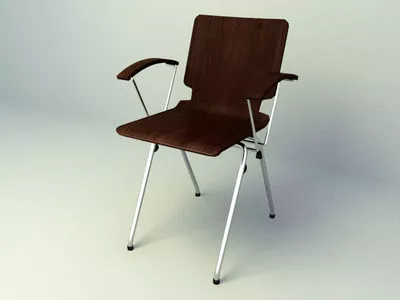 Office Guess Chair With Arms 3d model Office Guess Chair With Arms 3d model